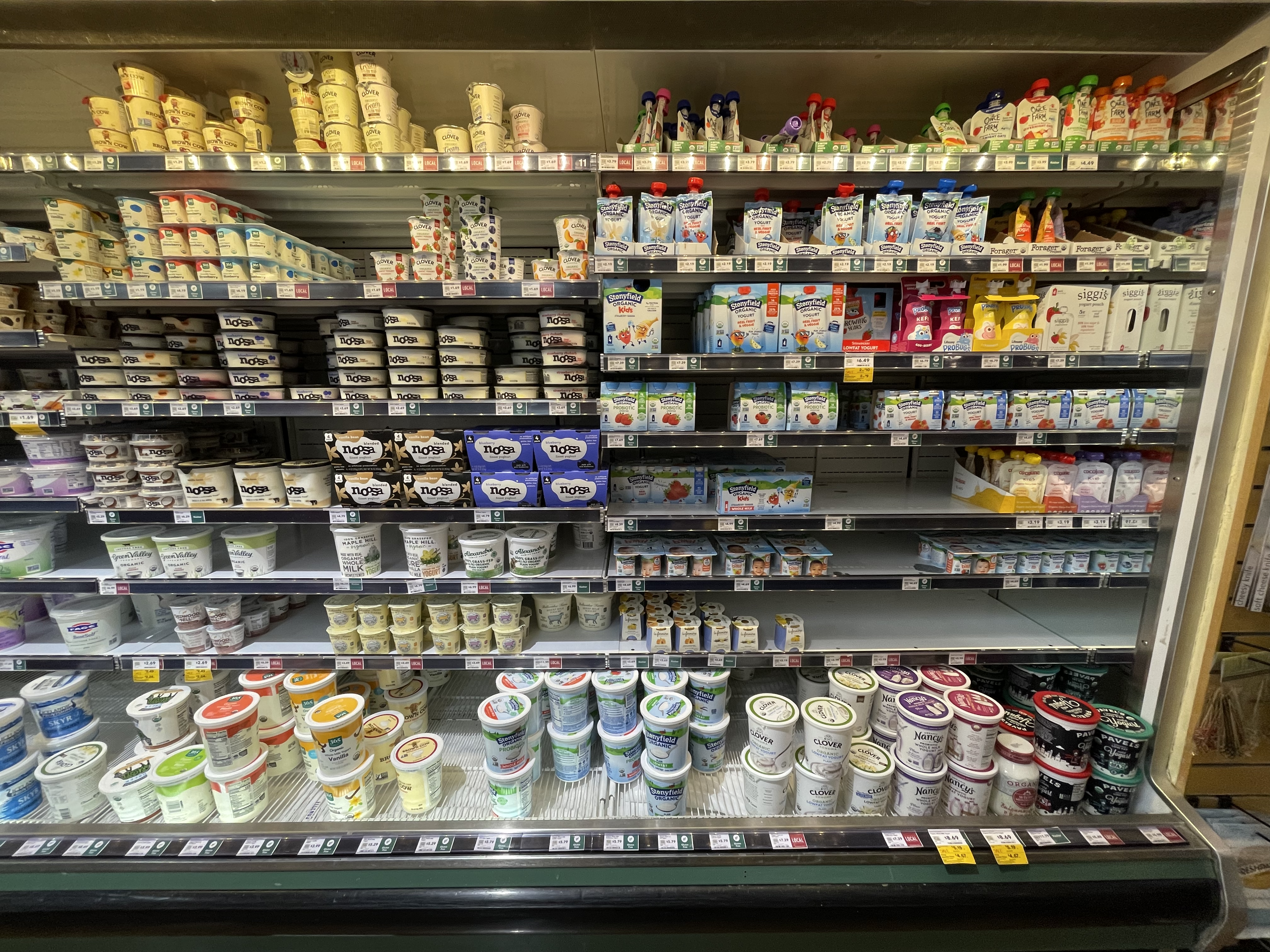 Image of Whole Foods yogurt aisle