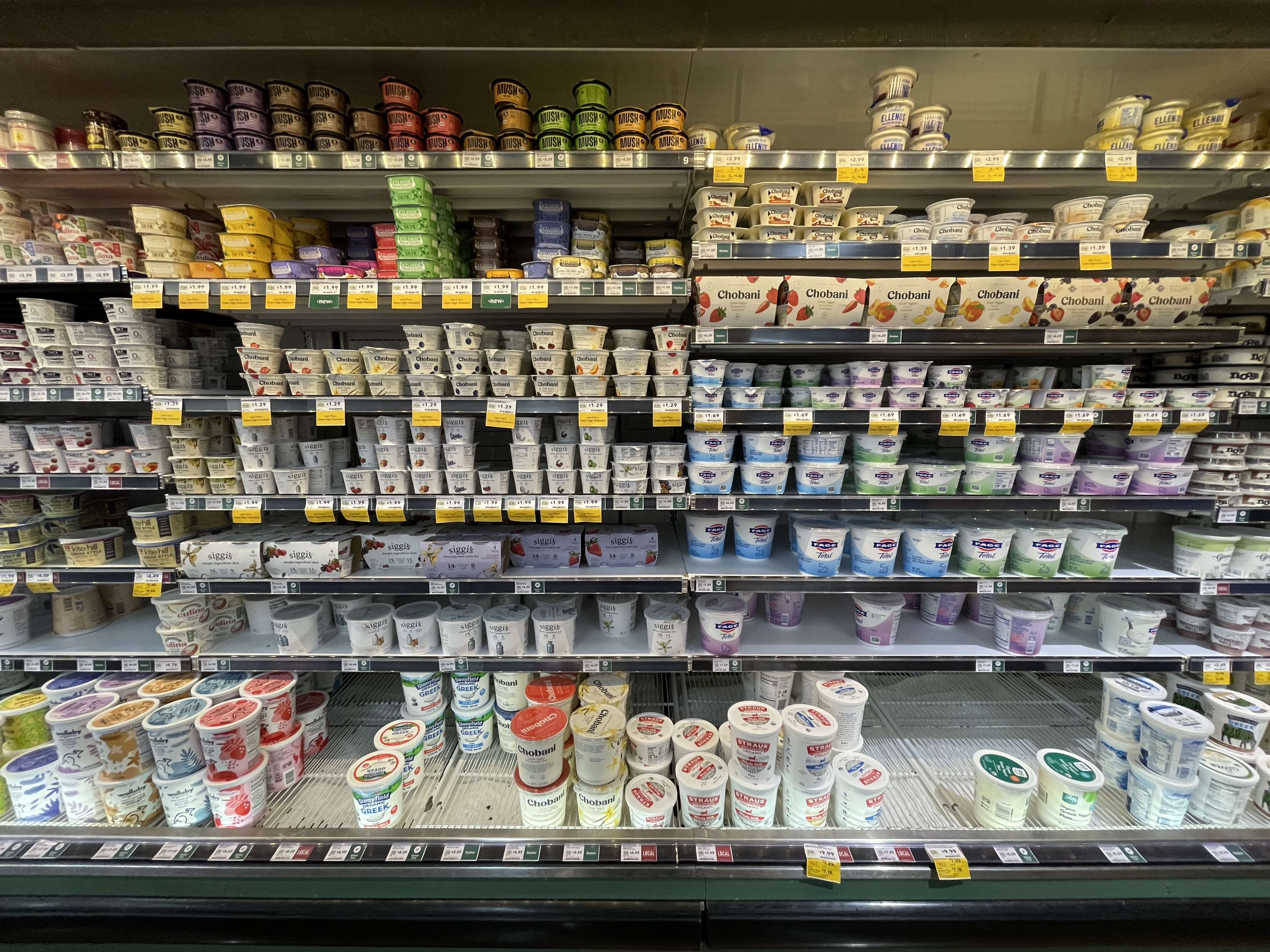 Image of Whole Foods yogurt aisle