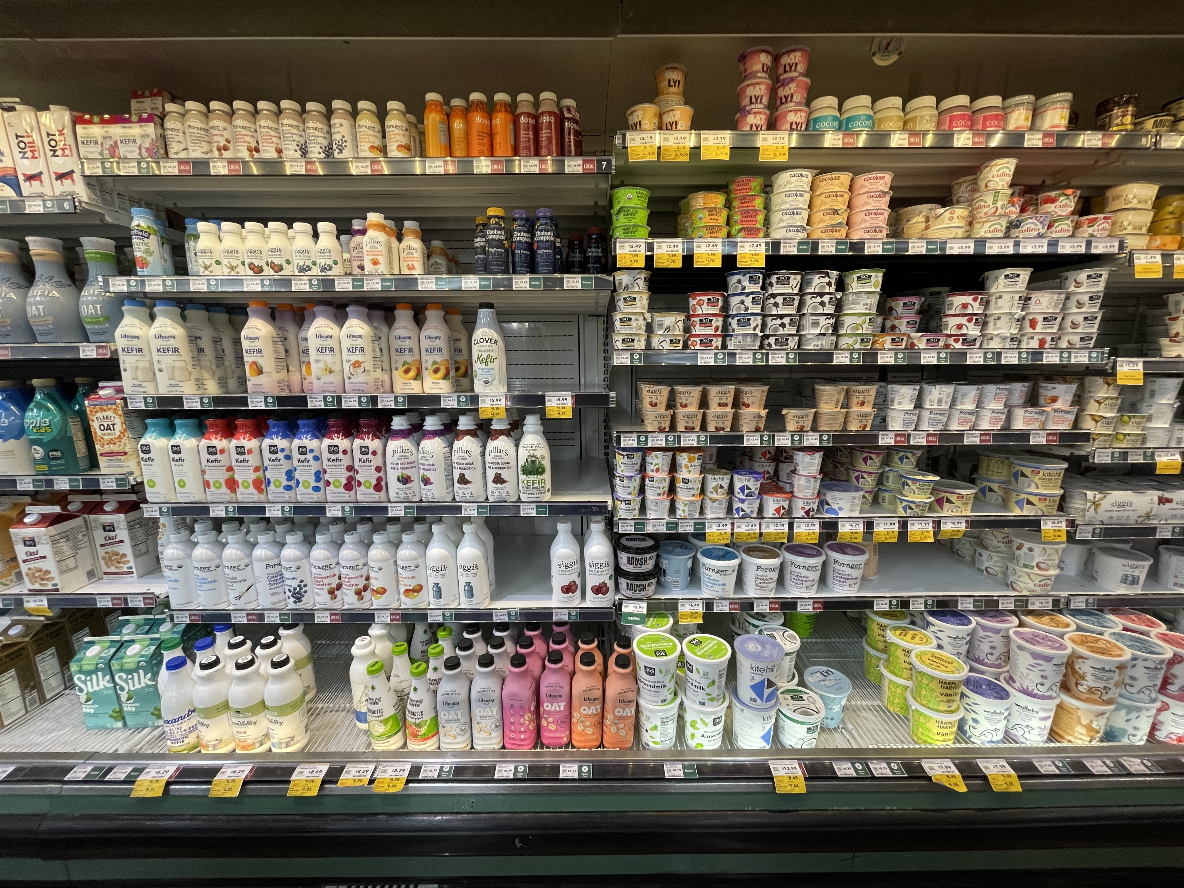 Image of Whole Foods yogurt aisle